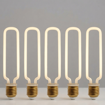 Decorative LED Filament Bulbs E27 – Heart, Star, Spiral, Christmas Tree & More - Teardrop, Pack of 5, 4W