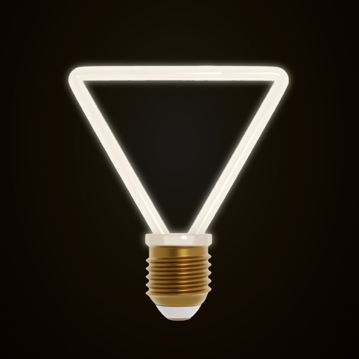Decorative LED Filament Bulbs E27 – Heart, Star, Spiral, Christmas Tree & More - Triangle, Single, 4W