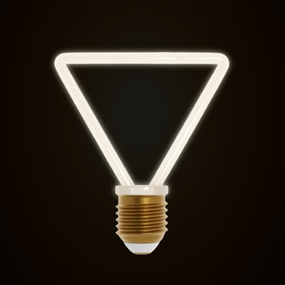 Decorative LED Filament Bulbs E27 – Heart, Star, Spiral, Christmas Tree & More - Triangle, Single, 4W