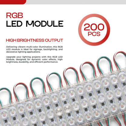 12V LED Sign Modules, Pack of 200 – Cool White, Green, Yellow & RGB - photo 22