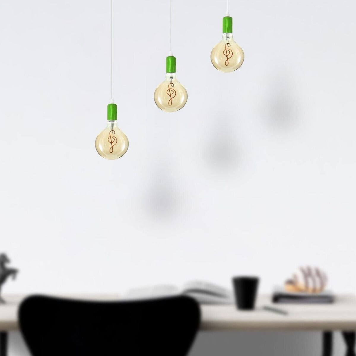 Colourful Silicone Pendant Light – Blue, Green, Red or Yellow, E27 - photo 2