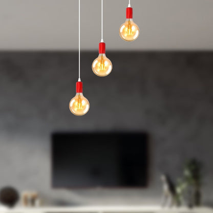 Colourful Silicone Pendant Light – Blue, Green, Red or Yellow, E27 - photo 3