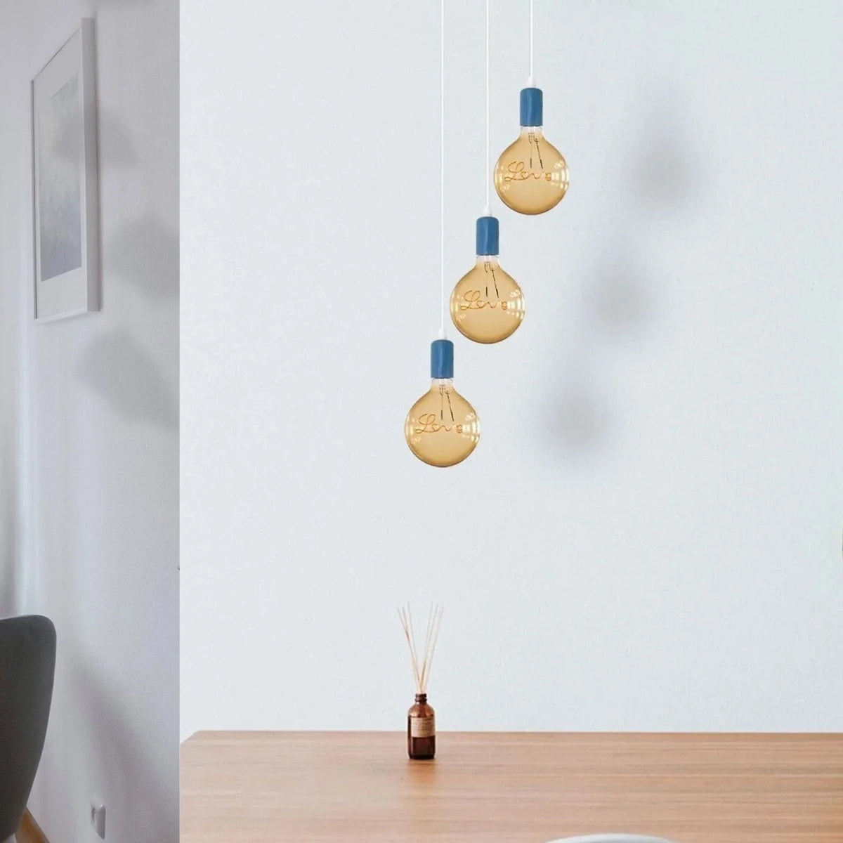 Colourful Silicone Pendant Light – Blue, Green, Red or Yellow, E27 - photo 4