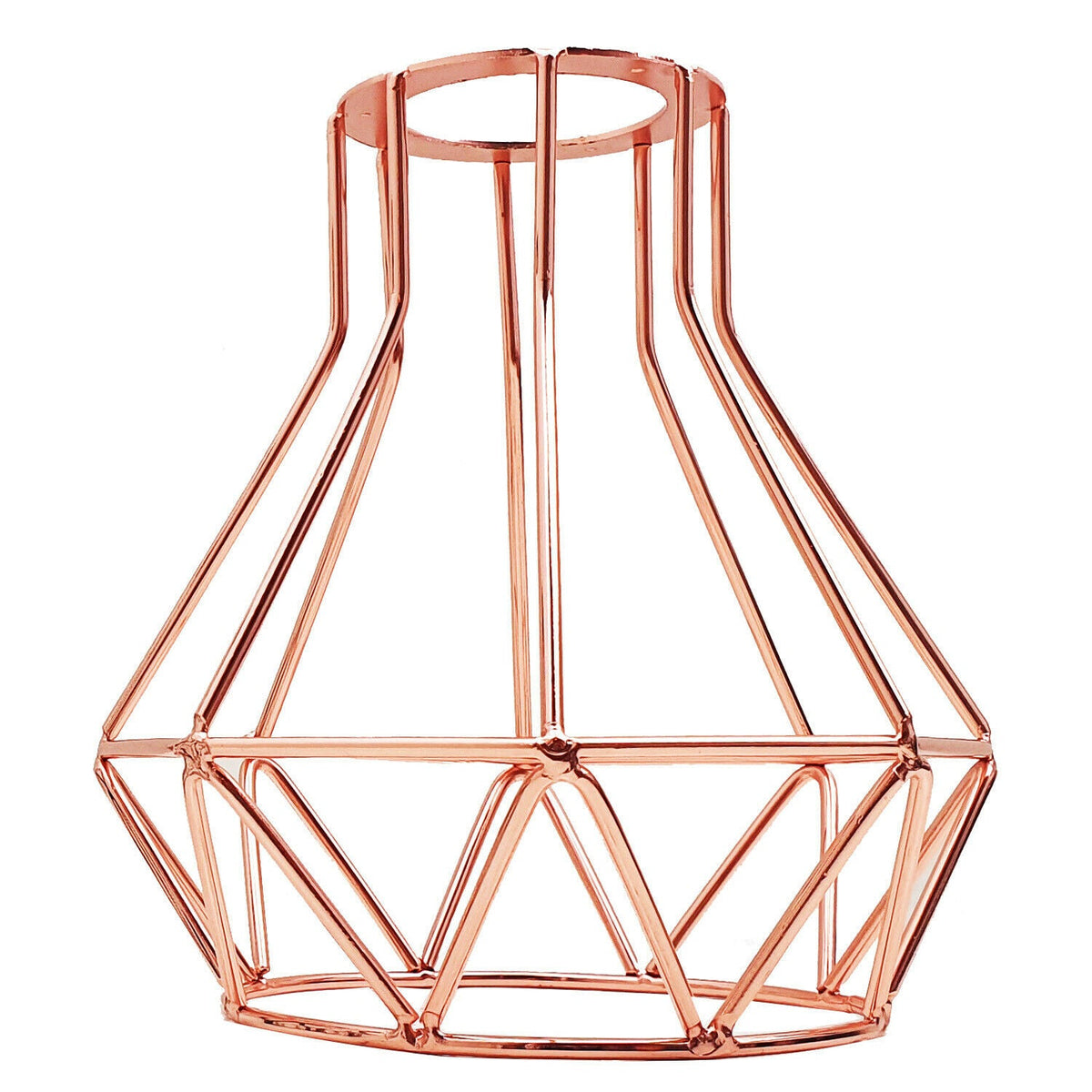Diamond Cage Lamp Shade – Rose Gold, 10 mm Hole - photo 2