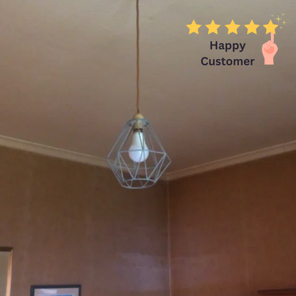 Diamond Wire Cage Lamp Shade – 8 Colours, Easy Fit - photo 4
