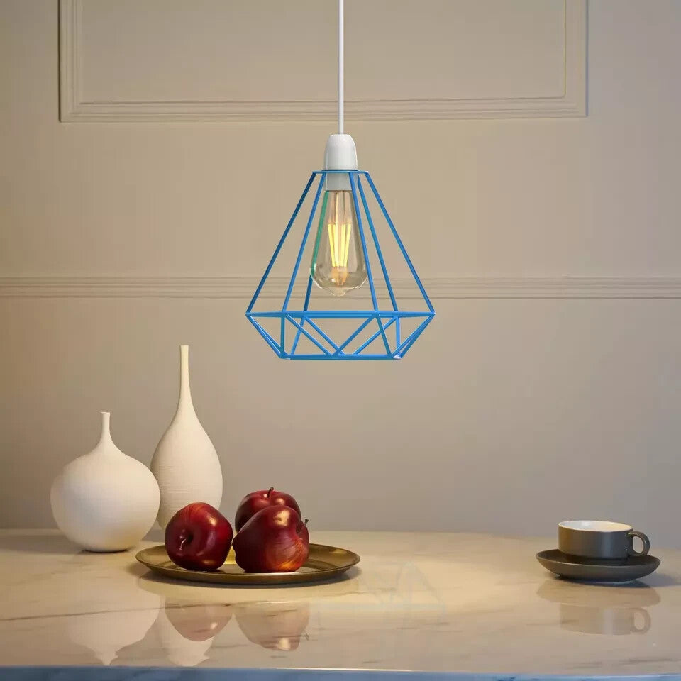 Diamond Wire Cage Lamp Shade – 8 Colours, Easy Fit - photo 7