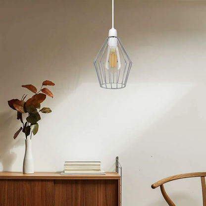Faceted Wire Cage Lamp Shade 19 cm – Black, Chrome or Rose Gold - photo 6