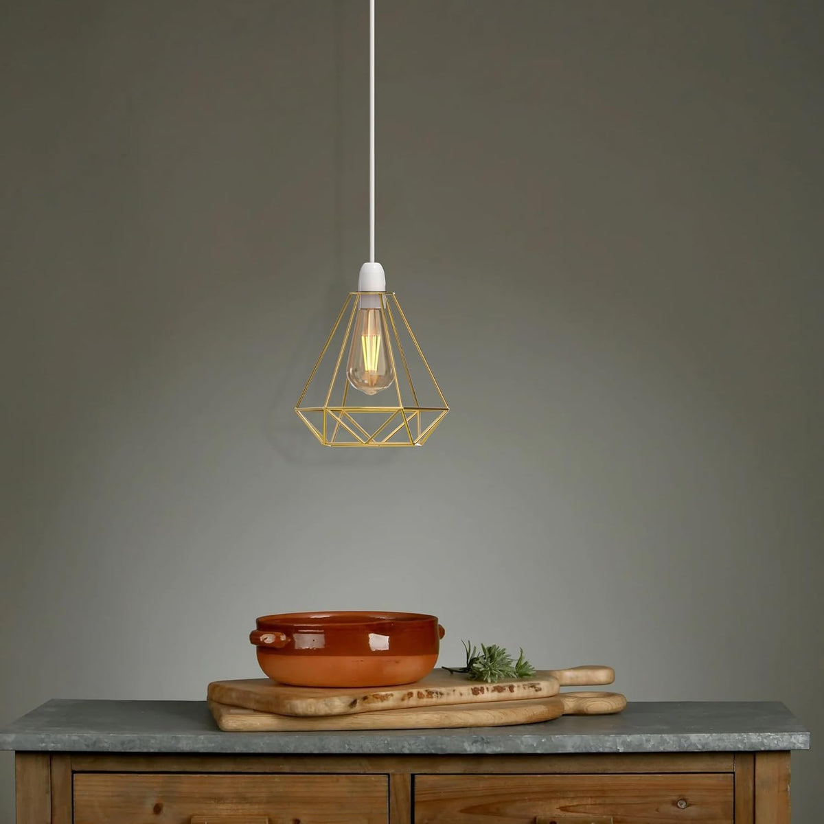 Diamond Wire Cage Lamp Shade – 8 Colours, Easy Fit - photo 28