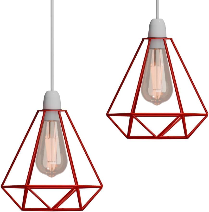 Diamond Wire Cage Lamp Shade – 8 Colours, Easy Fit - photo 11