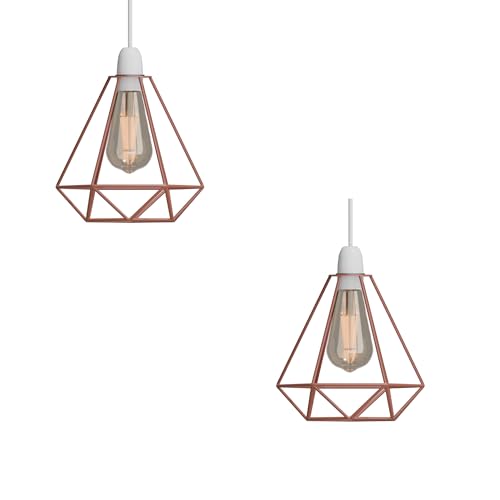 Diamond Wire Cage Lamp Shade – 8 Colours, Easy Fit - photo 13