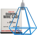 Diamond Wire Cage Lamp Shade – 8 Colours, Easy Fit