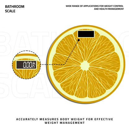 Citrus Slice Digital Bathroom Scale – Lemon or Orange, Assorted, 180 kg - photo 5