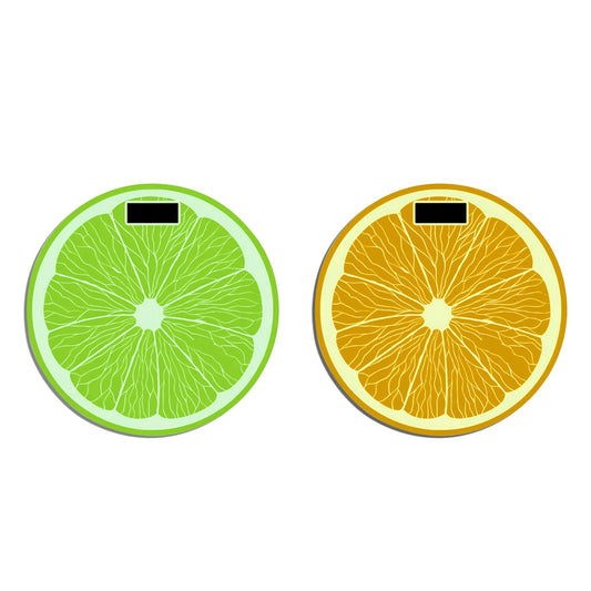 Citrus Slice Digital Bathroom Scale – Lemon or Orange, Assorted, 180 kg