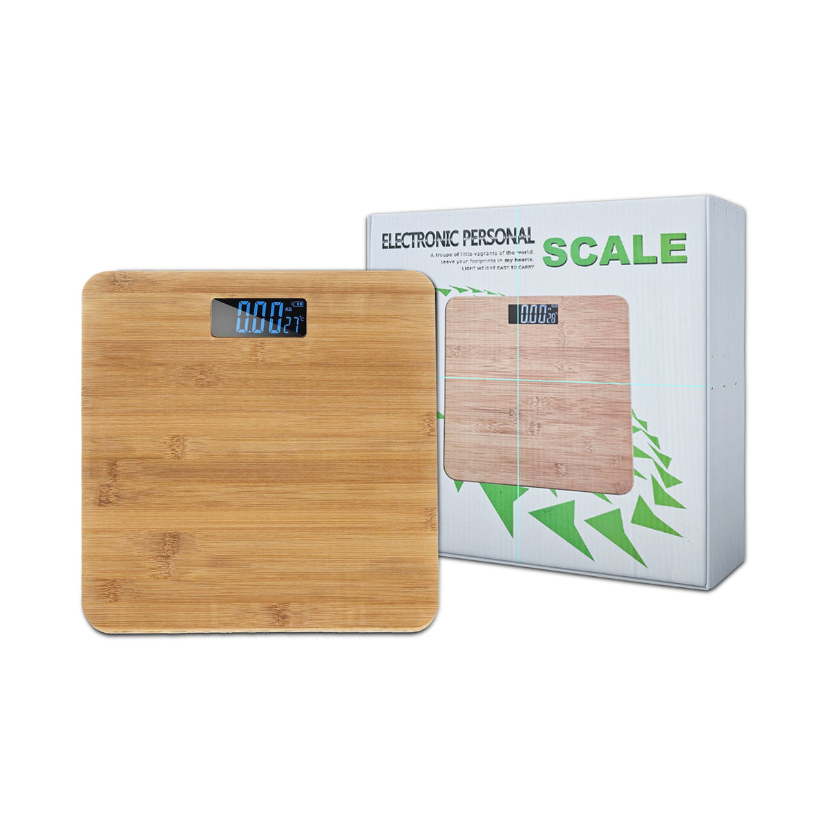 Bamboo Digital Bathroom Scale – 30 x 30 cm, 180 kg, LCD Display - photo 6