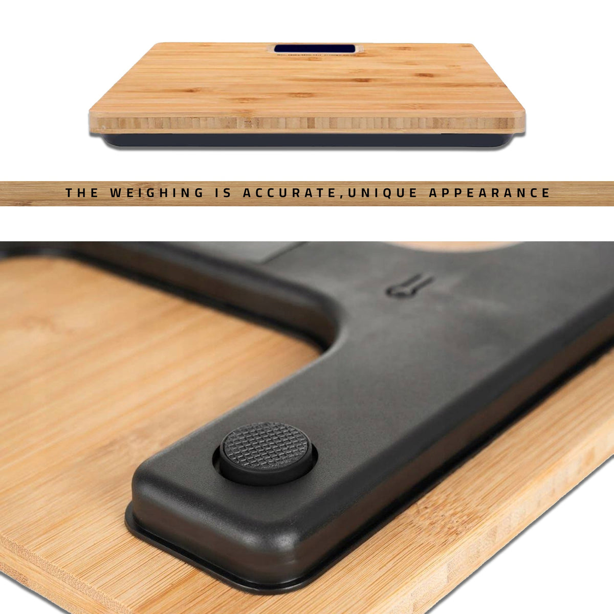 Bamboo Digital Bathroom Scale – 30 x 30 cm, 180 kg, LCD Display - photo 8