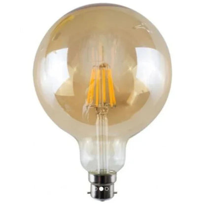 Dimmable G125 LED Filament Globe Bulb Amber – E27 & B22
