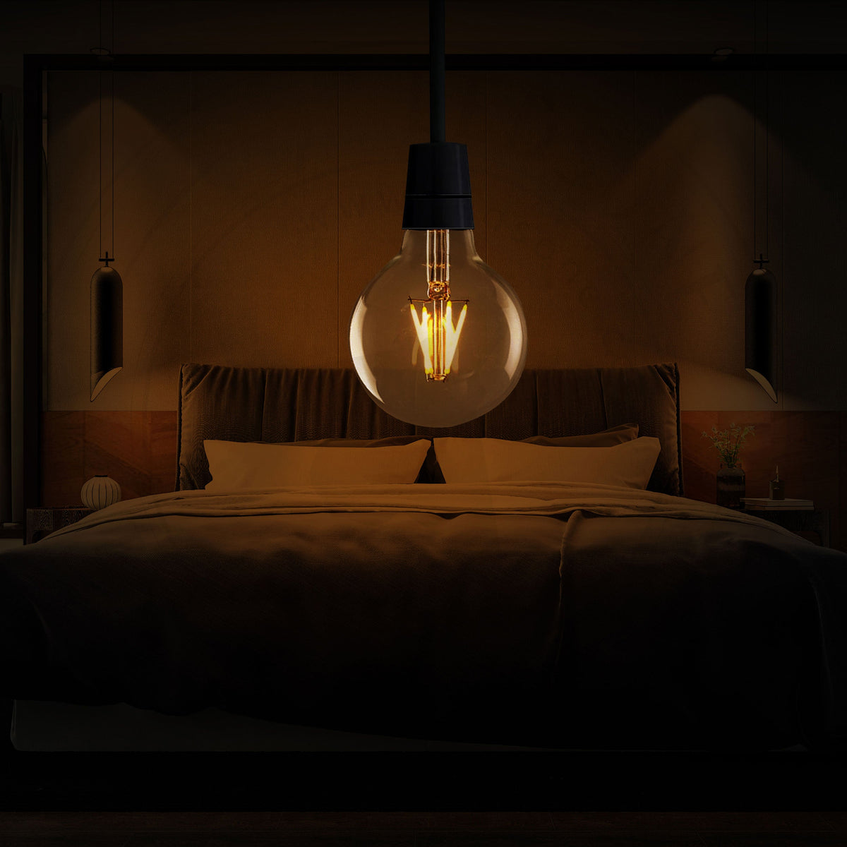 Dimmable G80 LED Filament Globe Bulb Amber – E27 & B22 - photo 4