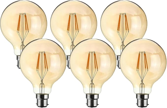Dimmable G80 LED Filament Globe Bulb Amber – E27 & B22 - photo 16