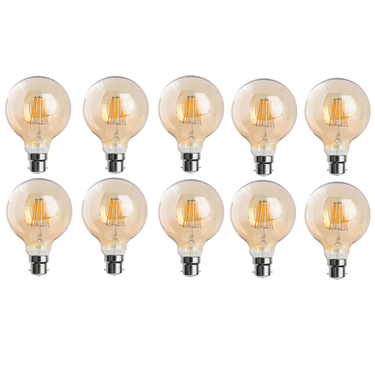 Dimmable G95 LED Filament Globe Bulb Amber – E27 & B22 - photo 22