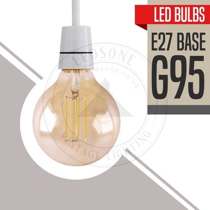 Dimmable G95 LED Filament Globe Bulb Amber – E27 & B22 - photo 23