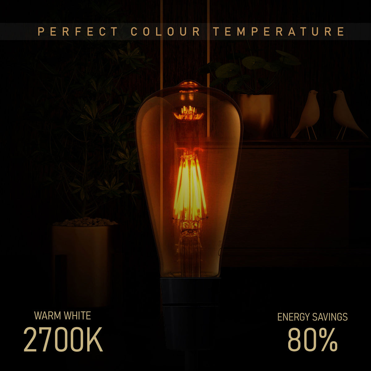 Dimmable ST64 LED Filament Bulb Amber – E27 & B22 - photo 13