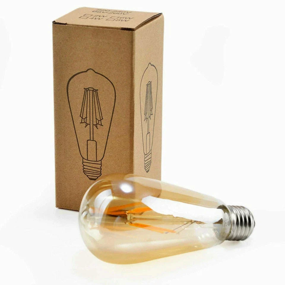 Dimmable ST64 LED Filament Bulb Amber – E27 & B22 - photo 3
