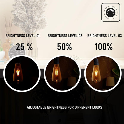 Dimmable ST64 LED Filament Bulb Amber – E27 & B22 - photo 8