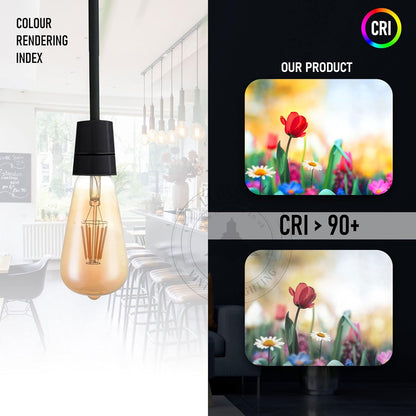 Dimmable ST64 LED Filament Bulb Amber – E27 & B22 - photo 9