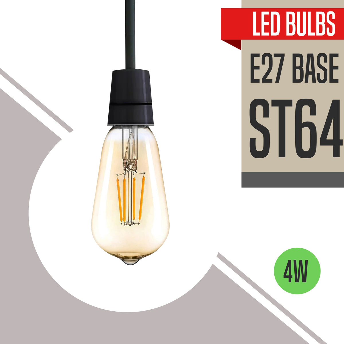 Dimmable ST64 LED Filament Bulb Amber – E27 & B22 - photo 19