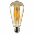 Dimmable ST64 LED Filament Bulb Amber – E27 & B22 - E27, 6W, Single