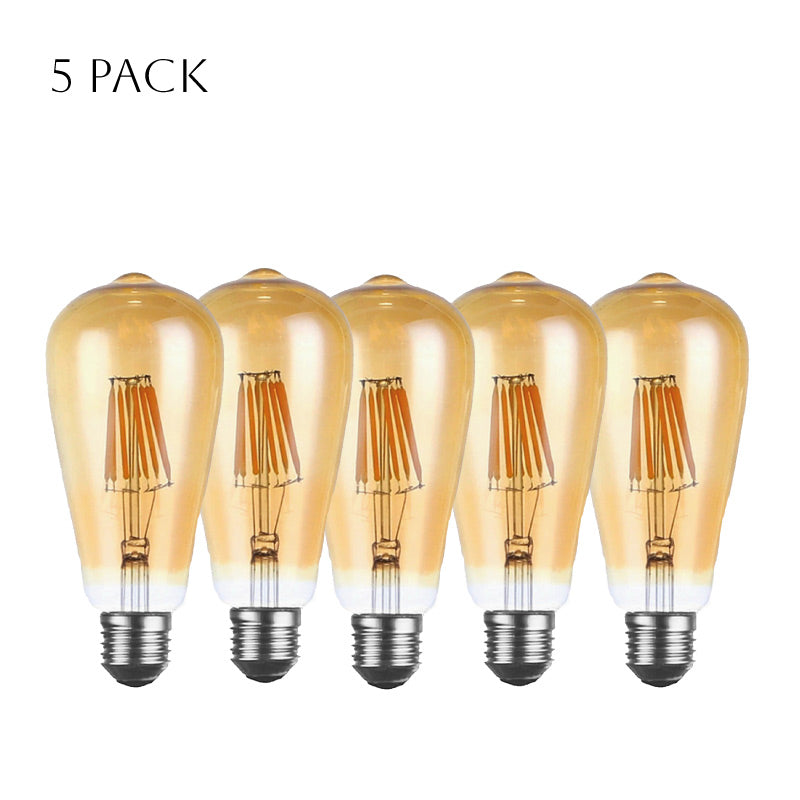 Dimmable ST64 LED Filament Bulb Amber – E27 & B22 - photo 27