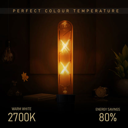 Dimmable T185 & T130 Tubular LED Filament Bulb Amber - photo 8