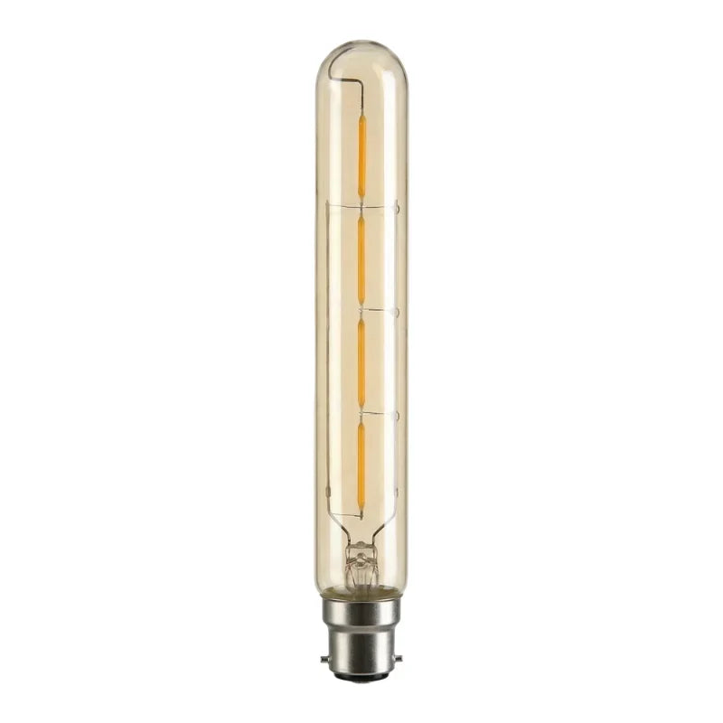 Dimmable T185 & T130 Tubular LED Filament Bulb Amber - T185 Dimmable, B22, Single