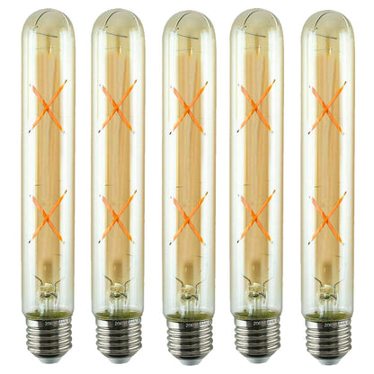 Dimmable T185 & T130 Tubular LED Filament Bulb Amber - photo 18