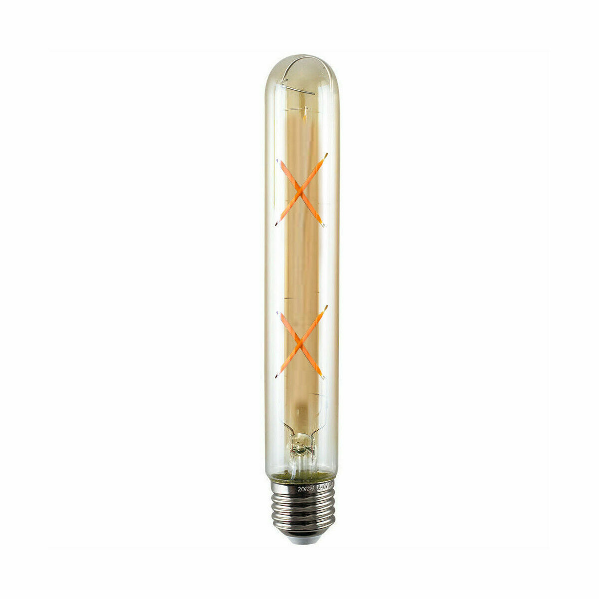Dimmable T185 & T130 Tubular LED Filament Bulb Amber - T185 Non-Dimmable, E27, Single