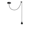 IP65 Swag Pendant Light – Black, Ceiling Hook, E27