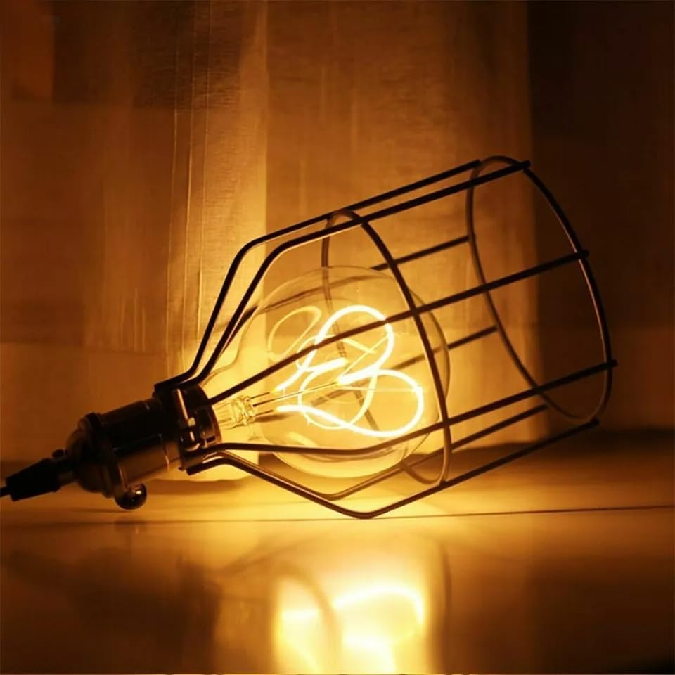 Wire Bulb Guard Cage Lamp Shade – Brushed Copper, 13 x 19 cm - photo 4