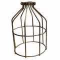 Wire Bulb Guard Cage Lamp Shade – Brushed Copper, 13 x 19 cm - Standard, Brushed Copper, Single