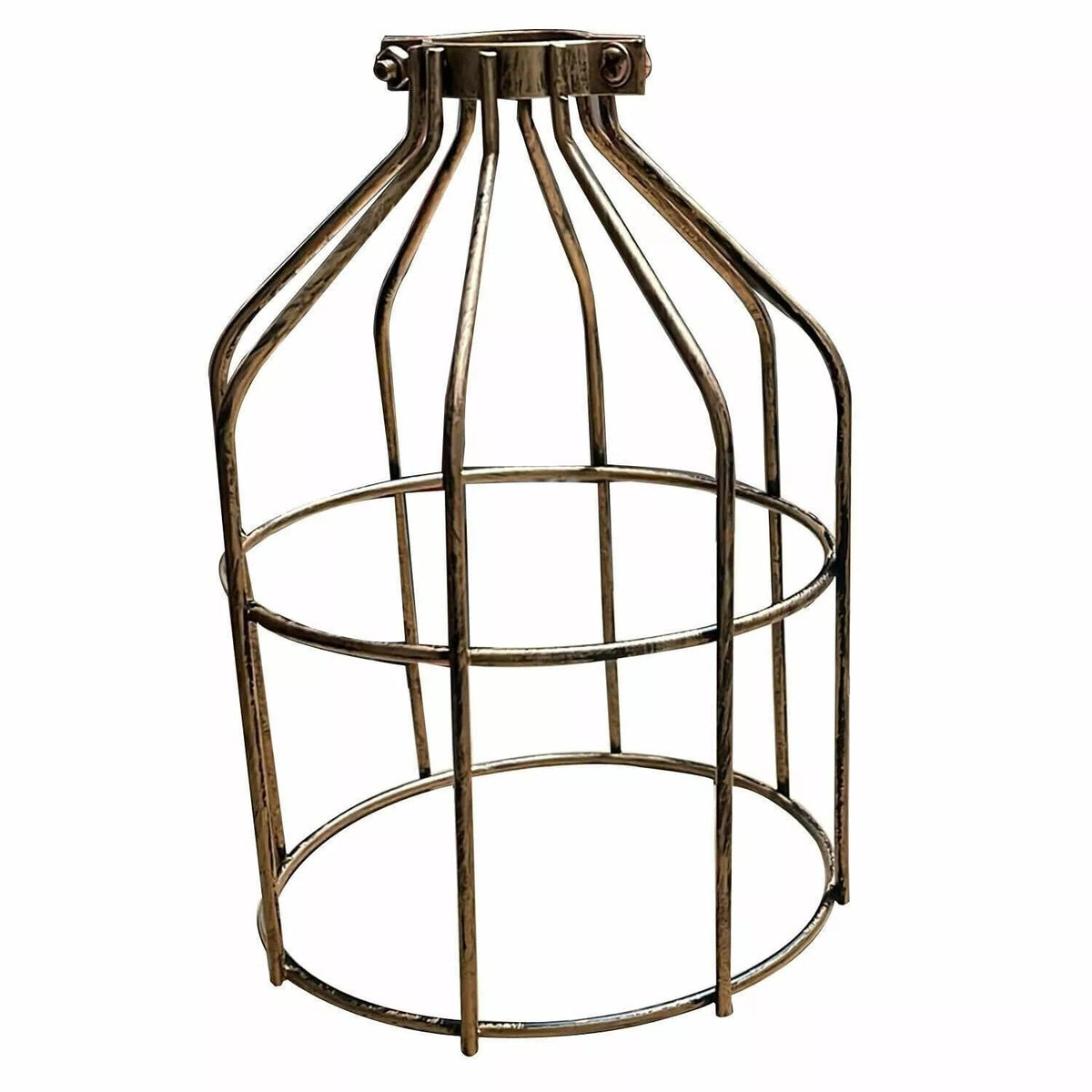 Wire Bulb Guard Cage Lamp Shade – Brushed Copper, 13 x 19 cm - Standard, Brushed Copper, Single