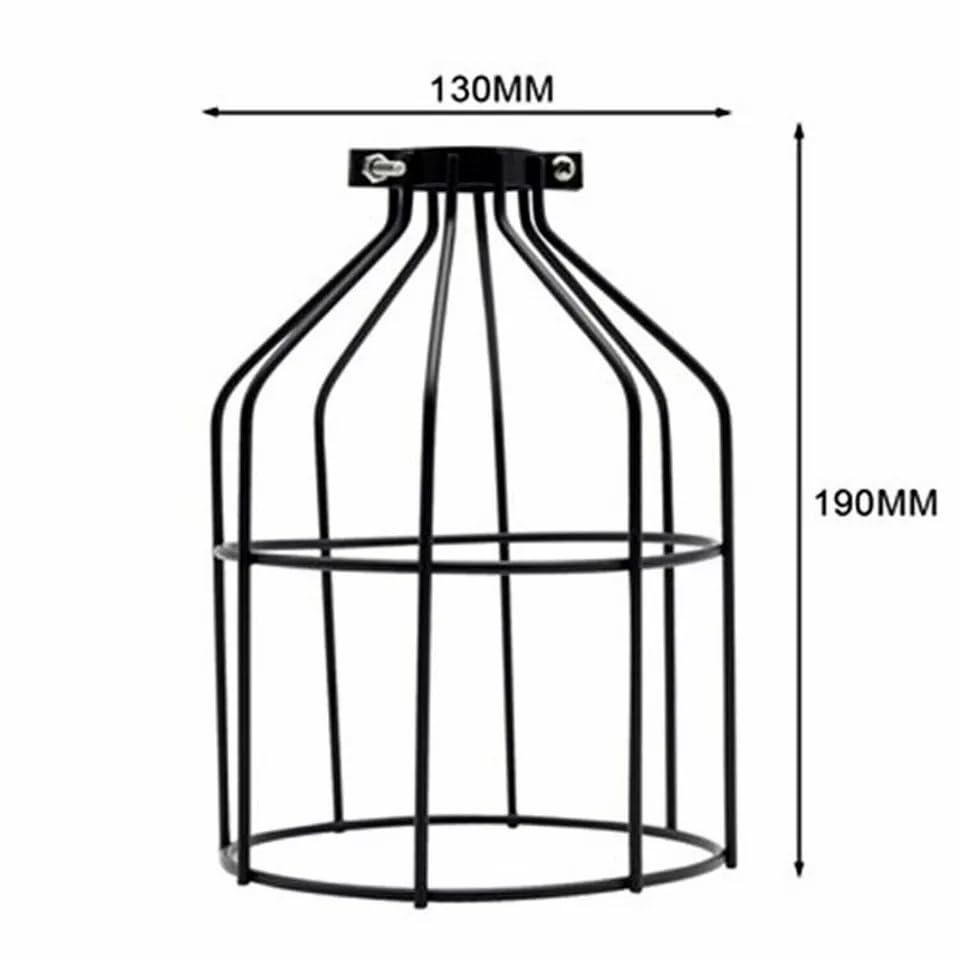 Wire Bulb Guard Cage Lamp Shade – Brushed Copper, 13 x 19 cm - photo 2