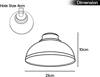 Metal Dome Lamp Shade – Easy Fit, 21 or 30 cm, Many Colours - photo 2