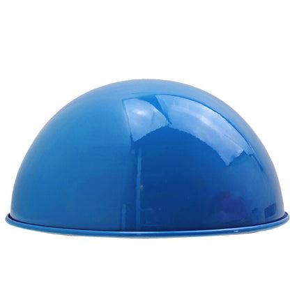 Metal Dome Lamp Shade – Easy Fit, 21 or 30 cm, Many Colours - Blue, 21 cm with Reducer Ring, Single