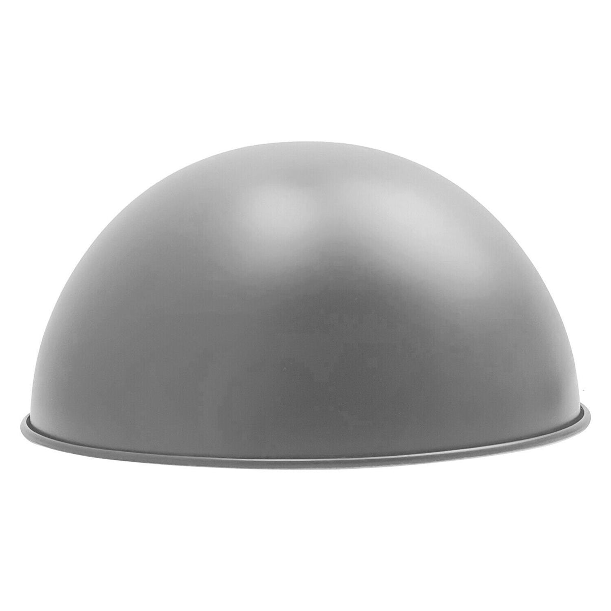Metal Dome Lamp Shade – Easy Fit, 21 or 30 cm, Many Colours - Grey, 30 cm with Reducer Ring, Single
