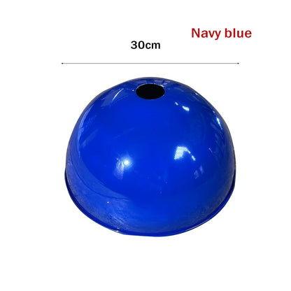 Metal Dome Lamp Shade – Easy Fit, 21 or 30 cm, Many Colours - Navy Blue, 30 cm with Reducer Ring, Single
