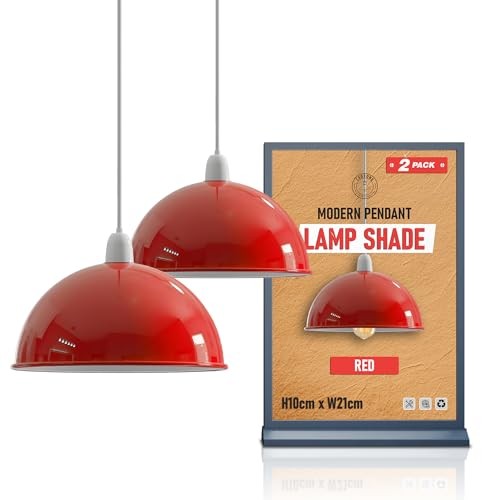 Metal Dome Lamp Shade – Easy Fit, 21 or 30 cm, Many Colours - photo 45