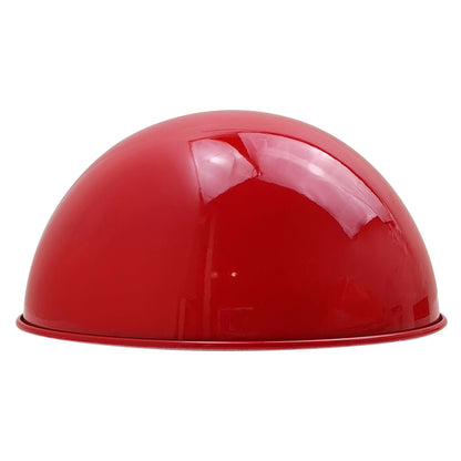 Metal Dome Lamp Shade – Easy Fit, 21 or 30 cm, Many Colours - Red, 30 cm with Reducer Ring, Single