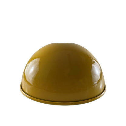 Metal Dome Lamp Shade – Easy Fit, 21 or 30 cm, Many Colours - Yellow, 21 cm with Reducer Ring, Single