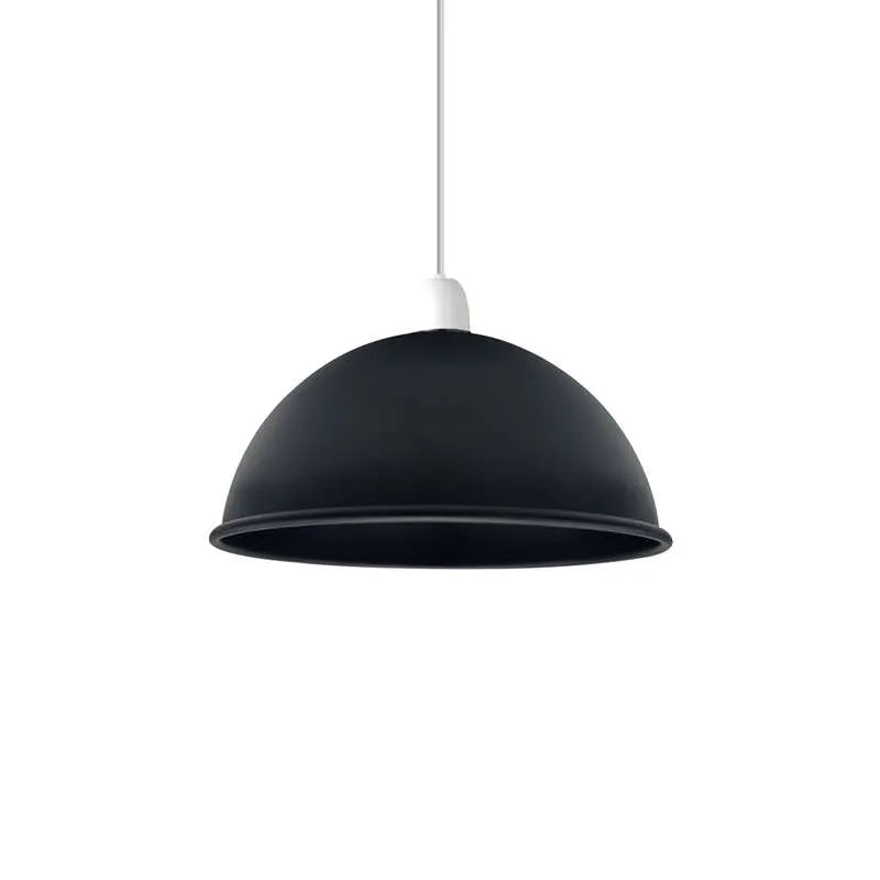 Dome Lamp Shade 40 cm – Easy Fit, 8 Colours - Black, 40 cm, Shade Only, Single