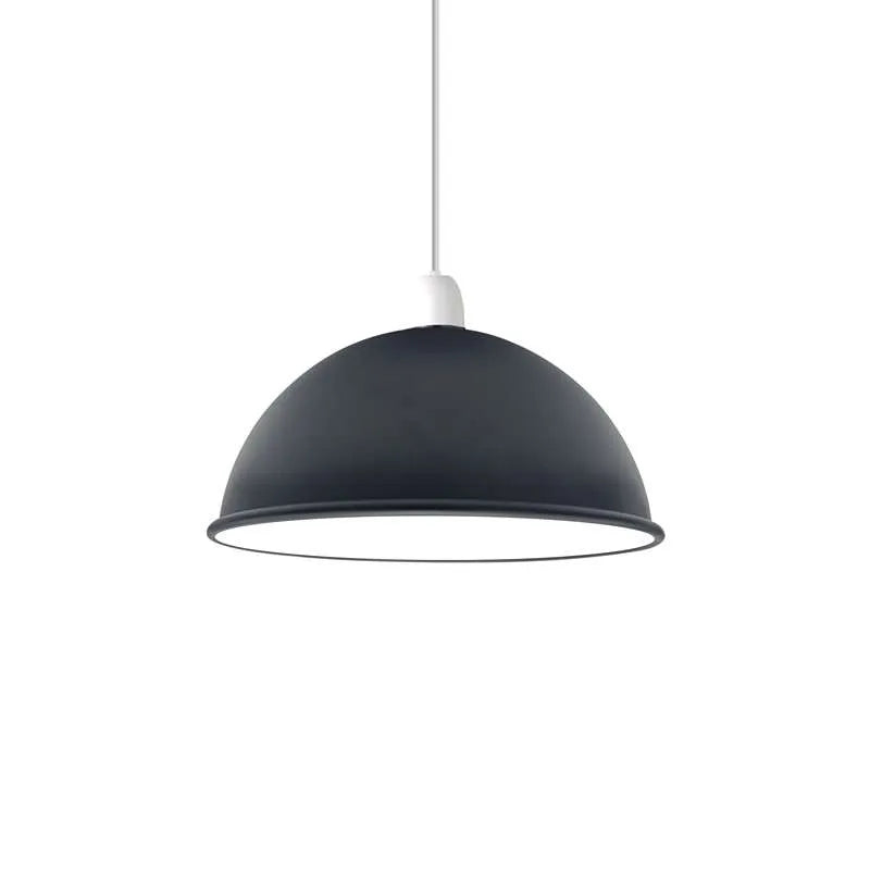 Dome Lamp Shade 40 cm – Easy Fit, 8 Colours - Black & White Inner, 40 cm, Shade Only, Single
