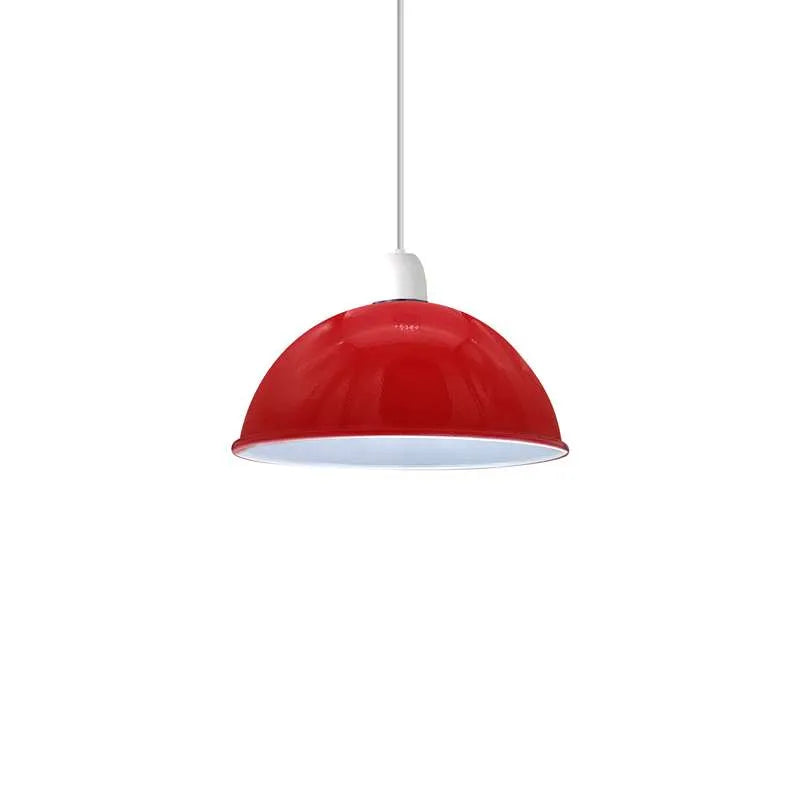 Dome Lamp Shade 40 cm – Easy Fit, 8 Colours - Red, 40 cm, Shade Only, Single